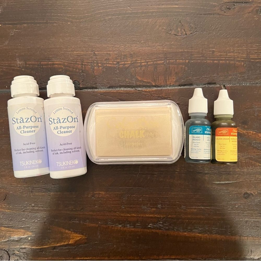 Bundle of Stampin’Up Refill Inks Chalk Ink Pad & StazOn Cleaners ￼NWOT